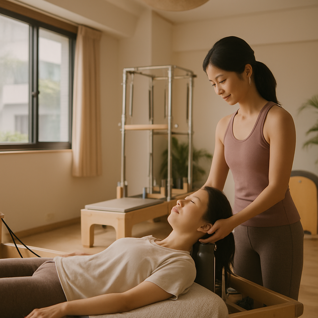產後肩頸緊繃怎麼辦？Reformer Pilates 放鬆法